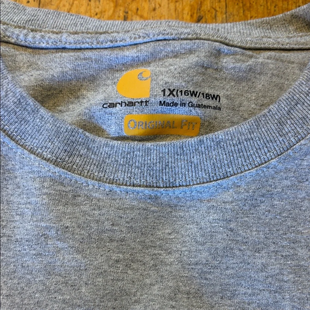 Carhartt Black Pocket Tee and Light Gray Crew T-Shirt - 2-Pack - Picture 2 of 3